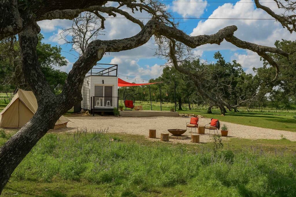 Best Airbnb To Stay At With A Tent In Fredericksburg Texas